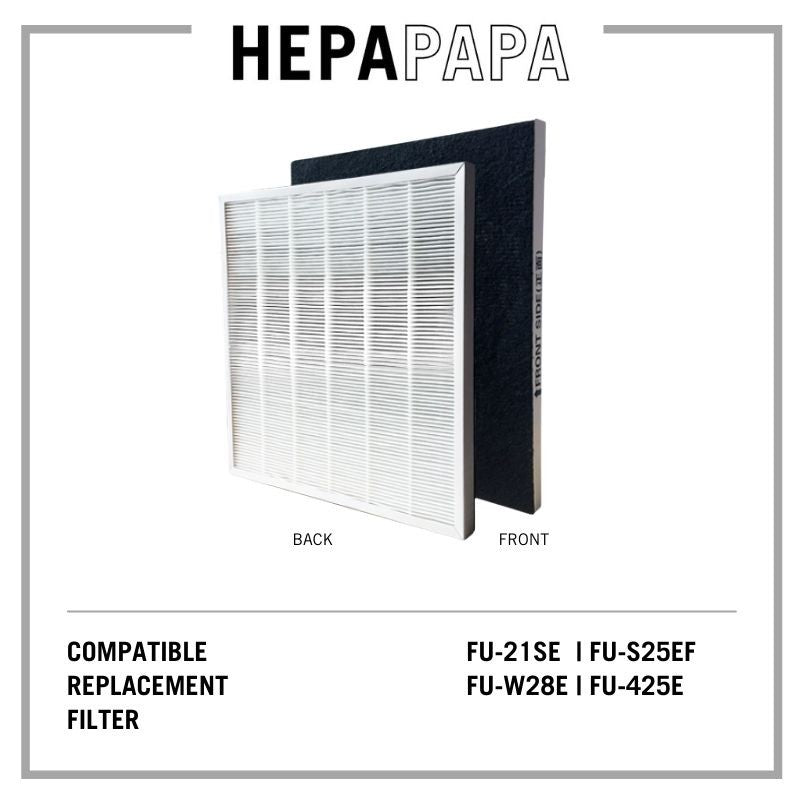 Sharp FU-21SE / FU-S25E / FU-W28E / FU-425E Air Purifier Compatible HEPA Filter [Free Alcohol Swab] [HEPAPAPA]