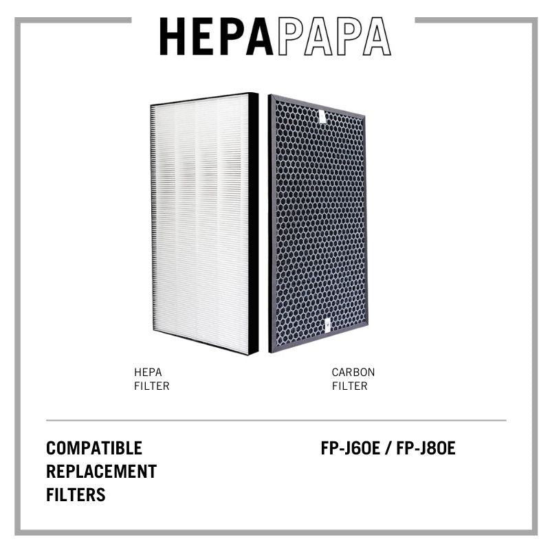 Sharp FP-J60E / FP-J80E Compatible Replacement Filters [HEPAPAPA]