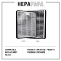 3M Car Air Purifier Compatible Replacement Filter PN38816 / PN38716 / PN38976 / PN38806 / PN38906 With Activated Carbon