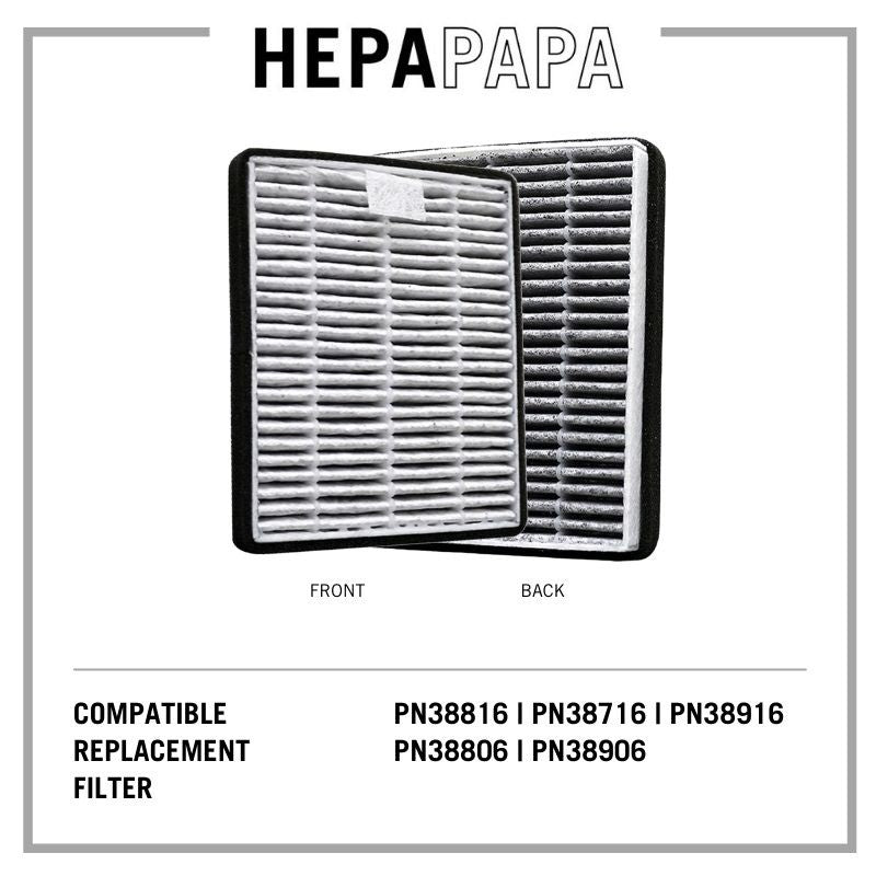 3M Car Air Purifier Compatible Replacement Filter PN38816 / PN38716 / PN38976 / PN38806 / PN38906 With Activated Carbon
