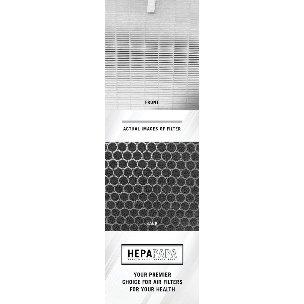 Delonghi AC100 - AC150 Compatible HEPA & Activated Carbon Filter [HEPAPAPA][7 Days Warranty][Free Alcohol Swab]