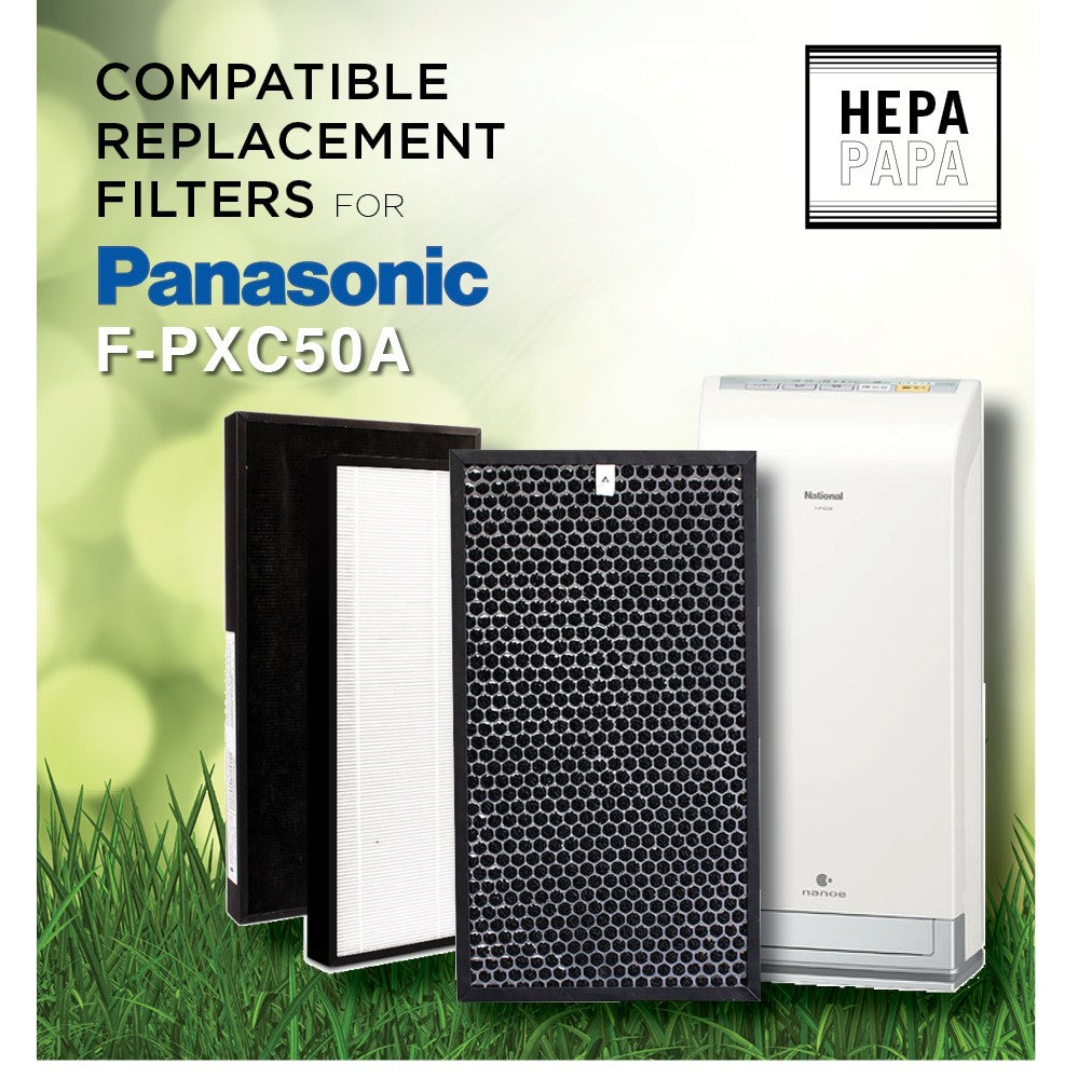 Panasonic F-PXC50A Compatible Replacement Filters [Free Alcohol Swab] [SG Seller] [7 Days Return] [HEPAPAPA]