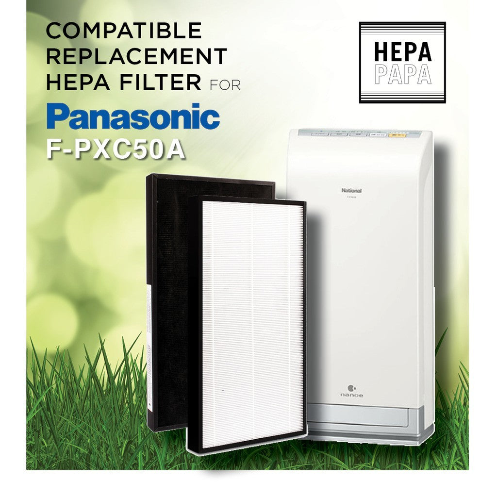 Panasonic F-PXC50A Compatible Replacement Filters [Free Alcohol Swab] [SG Seller] [7 Days Return] [HEPAPAPA]