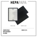 Europace EDH3121S Compatible Replacement Filters (2 Pieces of Carbon Filter) [HEPAPAPA]
