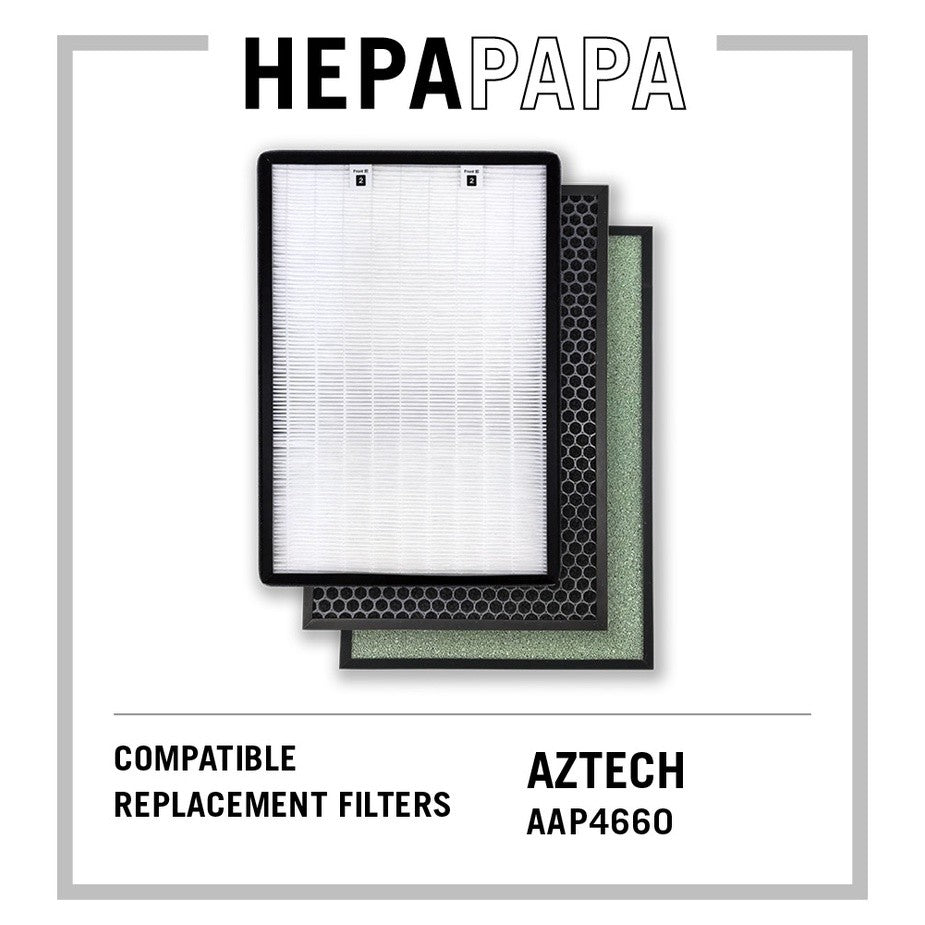 Aztech AAP4660 Compatible Replacement Filters [HEPAPAPA]