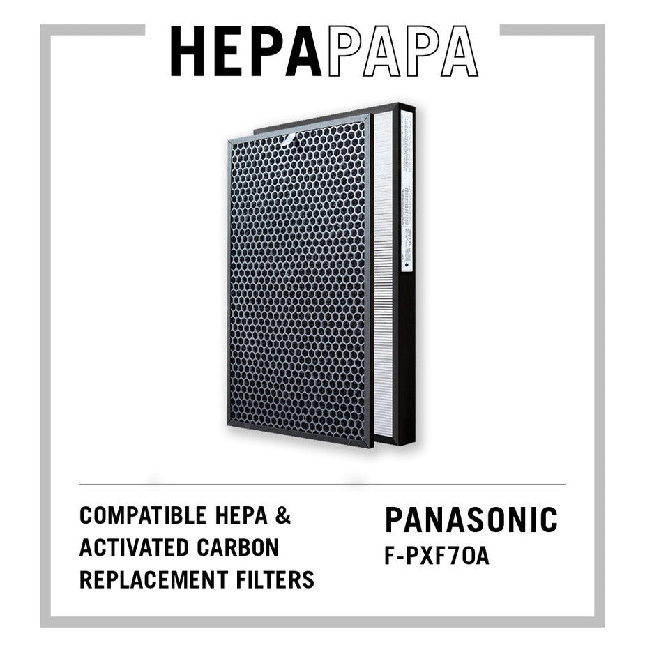 Panasonic F-VXF70A Compatible Replacement Filters Compatible for Filter Models  F-ZXFP70Z & F-ZXFD70Z [HEPAPAPA]
