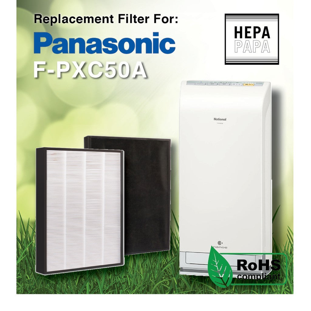 Panasonic F-PXC50A Compatible Replacement Filters [Free Alcohol Swab] [SG Seller] [7 Days Return] [HEPAPAPA]
