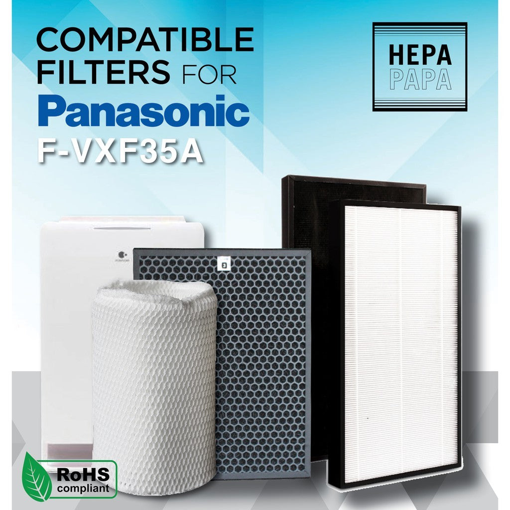 Panasonic F-PXF35/F-PMF35A/F-VFX35A Compatible Filters [Free Alcohol Swab] [SG Seller] [7 Days Warranty] [HEPAPAPA]