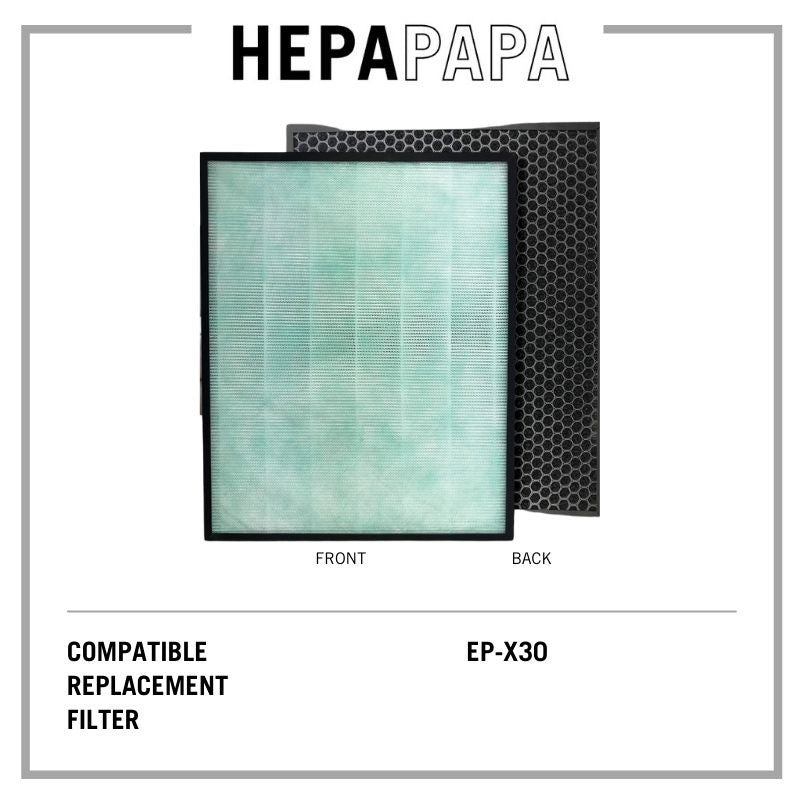 Hitachi EP-X30 Compatible Replacement Filter [Free Alcohol Swabs] [HEPAPAPA]