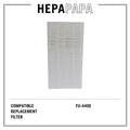 Sharp FU-440 / FU-440E Compatible HEPA Filter [Free Alcohol Swabs] [HEPAPAPA]