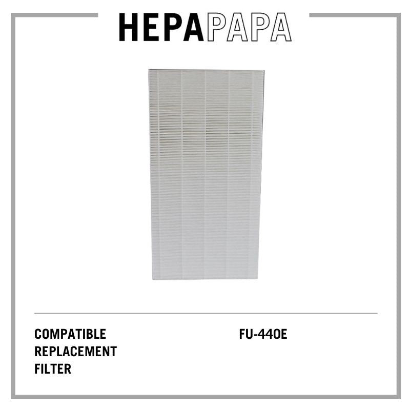 Sharp FU-440 / FU-440E Compatible HEPA Filter [Free Alcohol Swabs] [HEPAPAPA]
