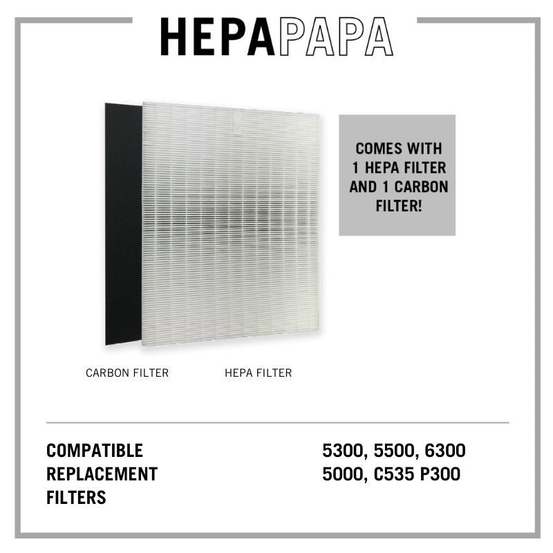Winix 5300, 5500, 6300, 5000, C535 ,P300 Compatible HEPA & Carbon Filters - Compatible for Filter Models - Filter A - 11