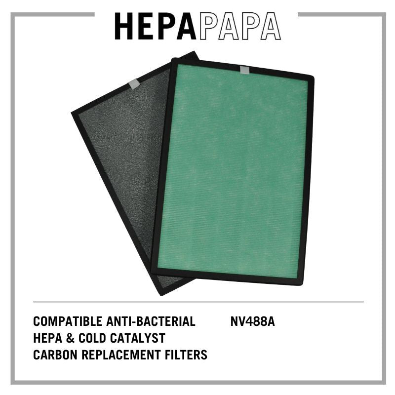 NOVAS NV488A Compatible Anti-Bacterial HEPA, Cold Catalyst Carbon Filter [HEPAPAPA]