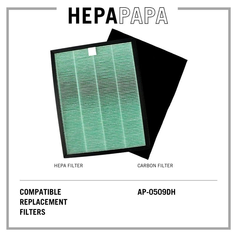 Coway AP-0509DH Compatible Replacement HEPA & Carbon Filters [HEPAPAPA]