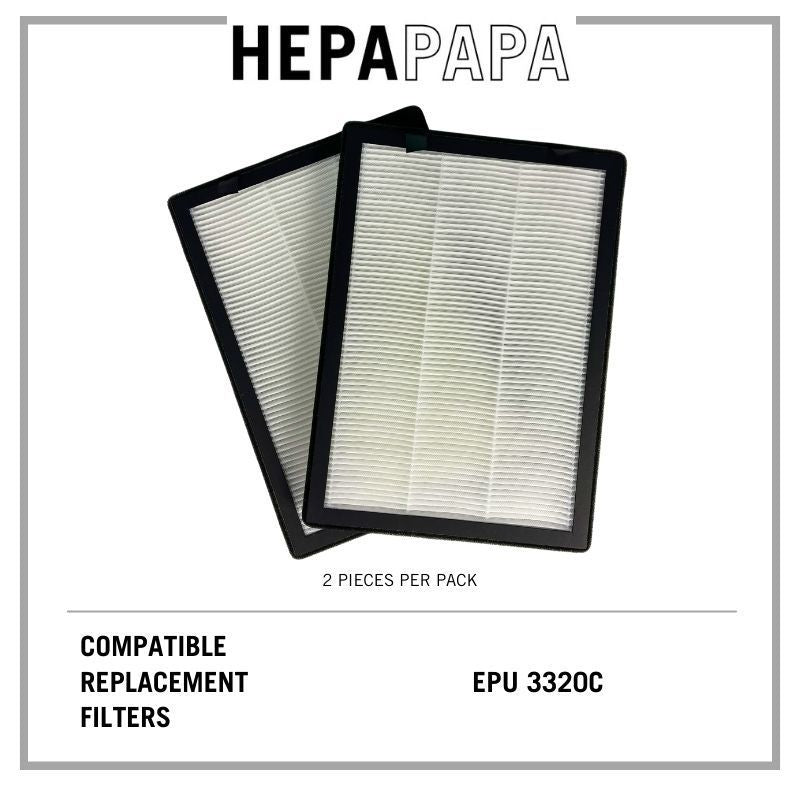 Europace EPU 3320C Compatible Replacement Filters (2 PCS/PK) [HEPAPAPA]