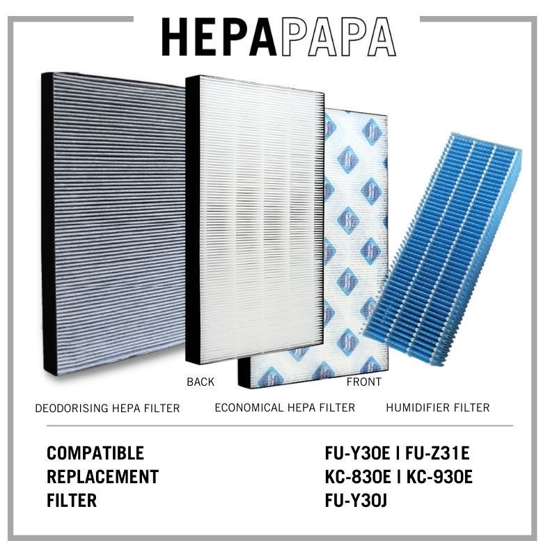 Sharp KC-830E/KC-930E/FU-Y30E/FU-Y30J/FU-Z31E/FZ-Y30MFE/FZ-Y30SFE/FZ-Y30SFJ Compatible Filters [HEPAPAPA]