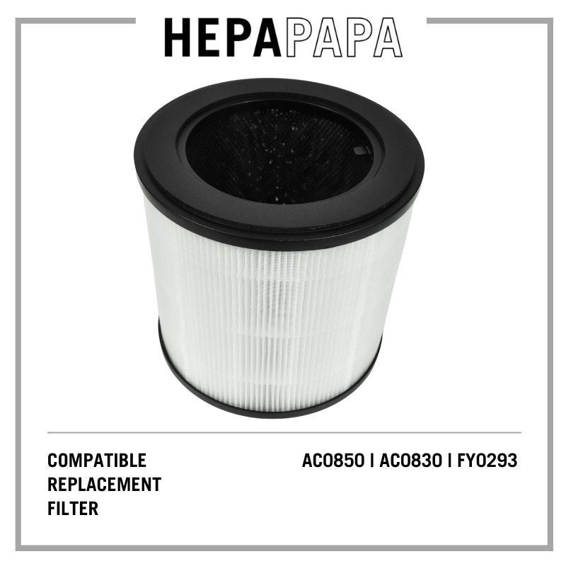 Philips AC0830 AC0850 FY0293 Compatible HEPA & Activated Carbon Replacement Filter [HEPAPAPA]