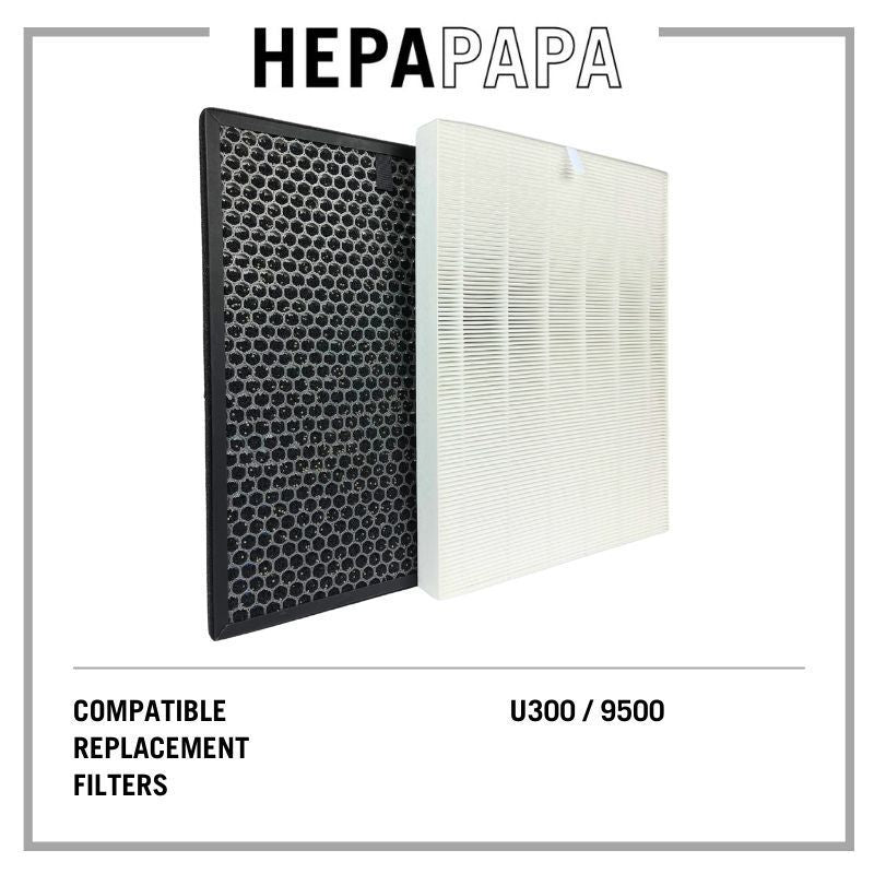 Winix U300 / 9500 Compatible HEPA and Carbon Filters [HEPAPAPA]