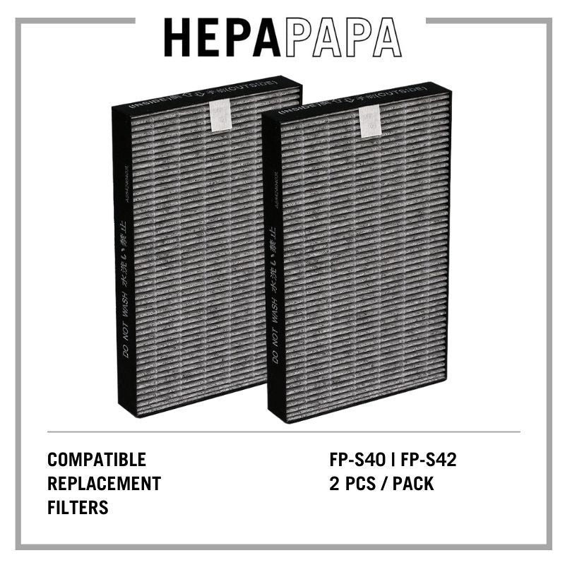 Sharp FP-S40 | FP-S42 | FZ-S40S2E Compatible Replacement Filter (2PCS/PK) [HEPAPAPA]