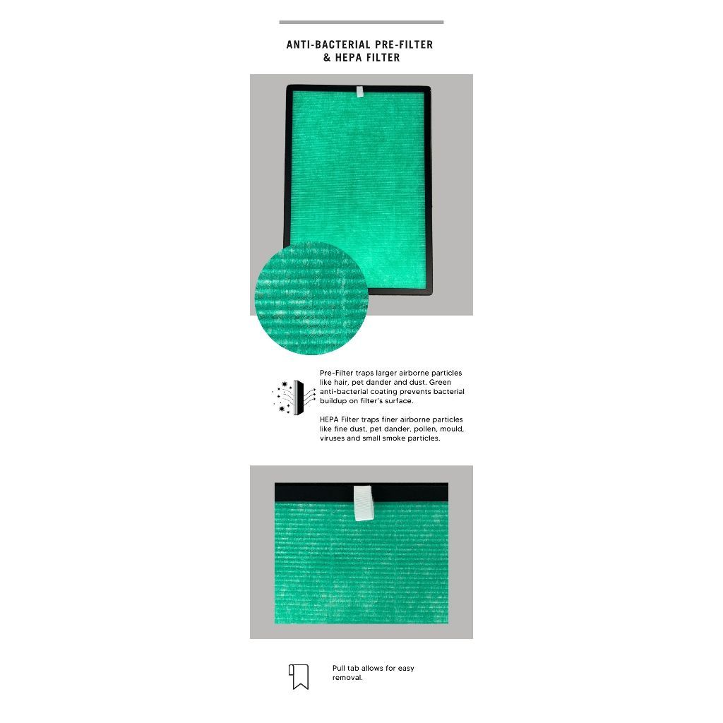 Honeywell AirTouch U2 Compatible Replacement Filters [HEPAPAPA]