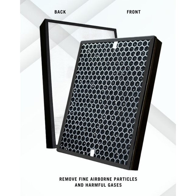 Philips FY3433 / FY3432 / AC3256 / AC3259 Compatible Combined HEPA & Carbon Filter [Free Alcohol Swabs] [HEPAPAPA]