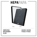 Philips FY3433 / FY3432 / AC3256 / AC3259 Compatible Combined HEPA & Carbon Filter [Free Alcohol Swabs] [HEPAPAPA]