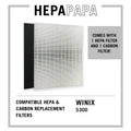 Winix 5300, 5500, 6300, 5000, C535 ,P300 Compatible HEPA & Carbon Filters - Compatible for Filter Models - Filter A - 11