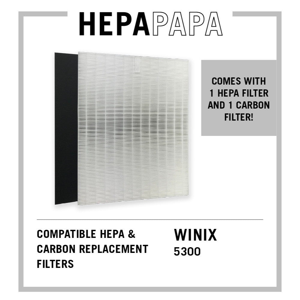 Winix 5300, 5500, 6300, 5000, C535 ,P300 Compatible HEPA & Carbon Filters - Compatible for Filter Models - Filter A - 11